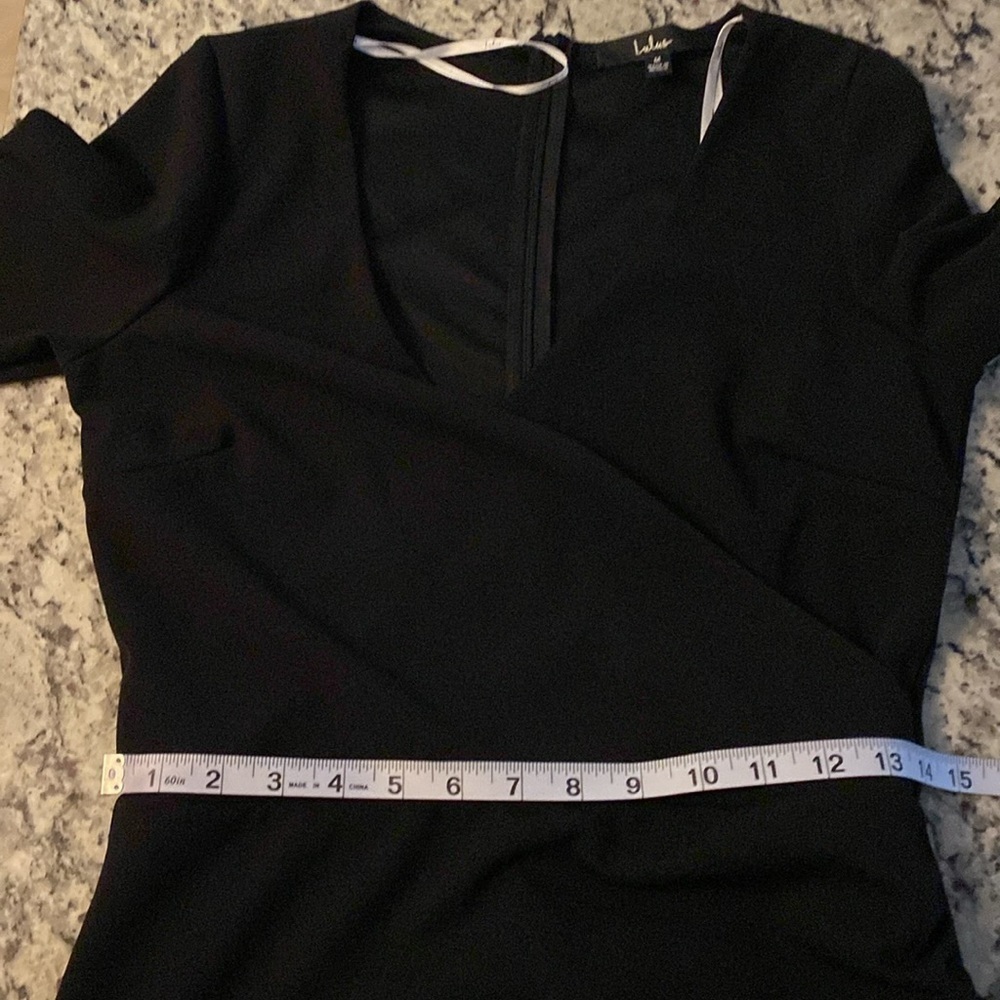 Lulu’s Babe Heaven Black Long Sleeve Asymmetrical Romper Medium M S22 - Picture 14 of 14